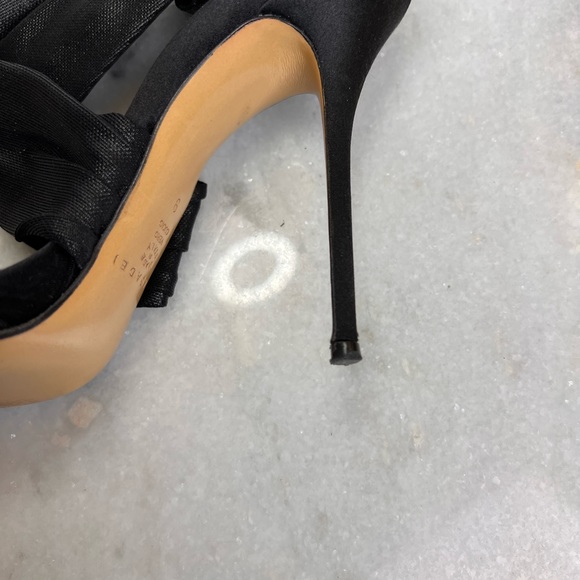 Casadei Satin Heel Stiletto Sandal with zipper back - Picture 12 of 15